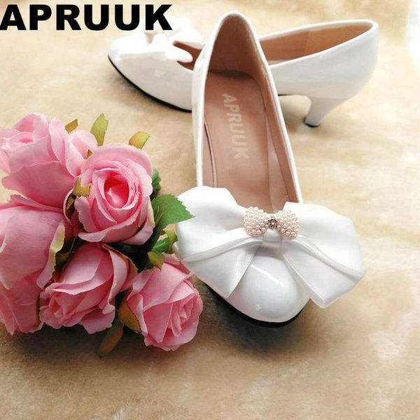 

dress shoes sweet bowtie wedding women white color handmade butterfly-knot brides lady party proms, Black