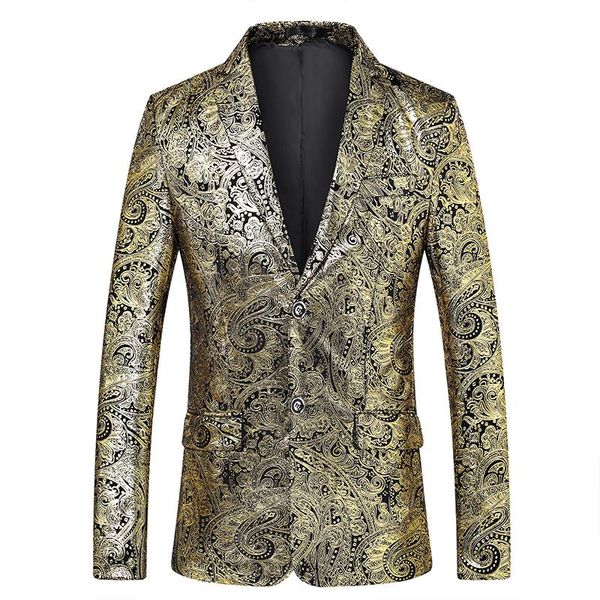 

men's suits & blazers men gold slim fit suit jackets boutique casual blazer and coats male large szie, White;black