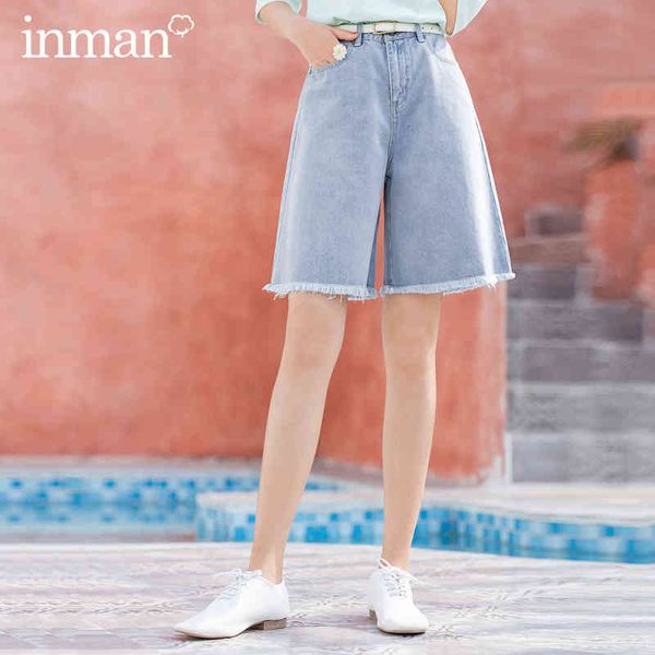 

jeans summer natural waist washing fashion street bermuda half length shorts cqcn, Blue