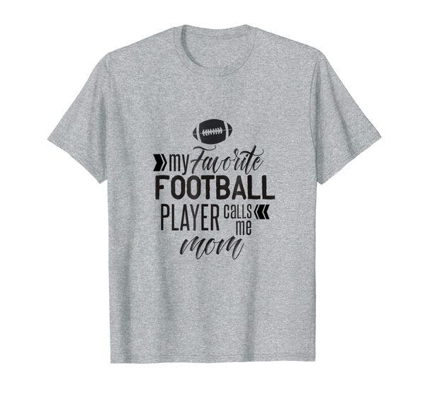 

football mom tshirt my favorite football player calls me mom, White;black
