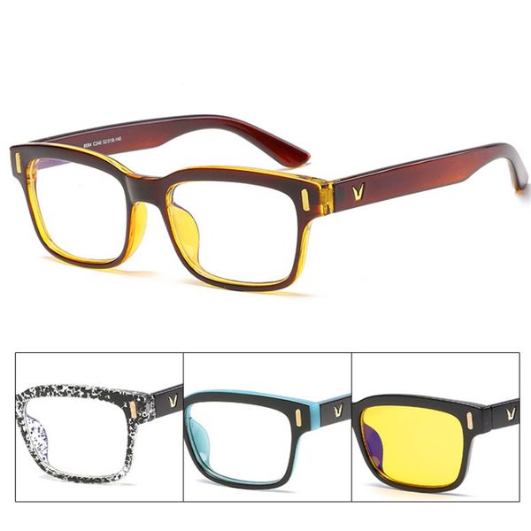 

new brand design anti blue light glasses frame blocking filter reduces digital eye strain clear regular computer gaming glasses improve, White;black