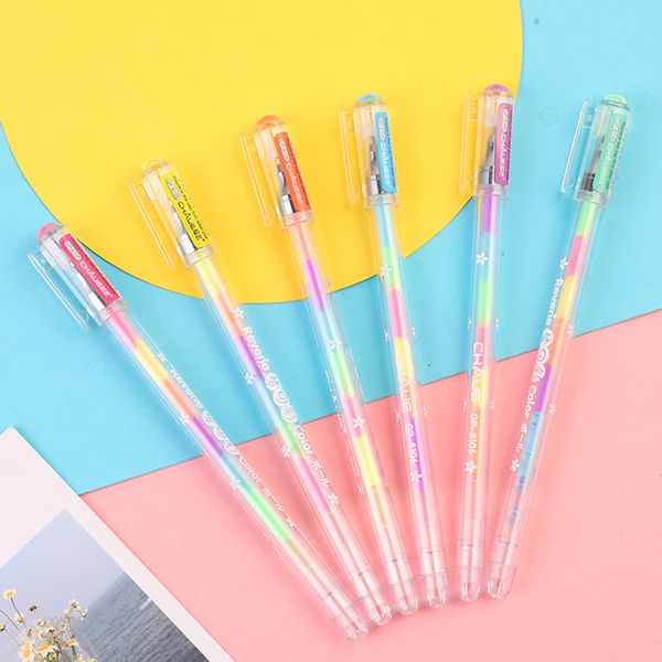 

pen chaoyi gp-8106 six color pastel gouache stationery creative neutral diy greeting card black card