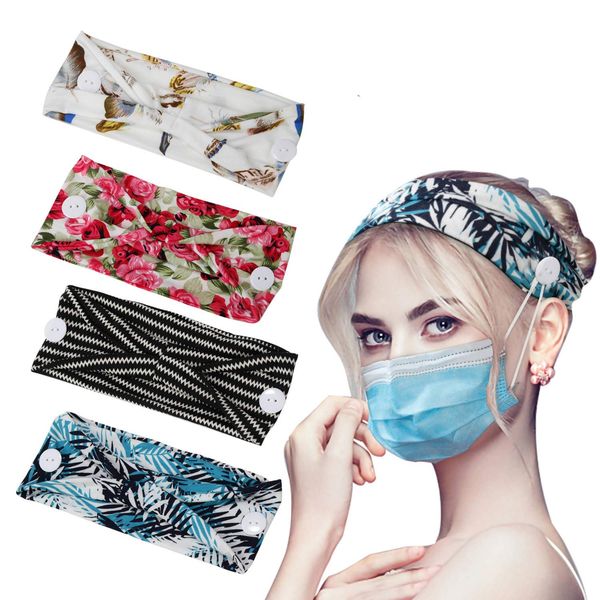 

headband with buttons, button headbands mask holder for nurses, women