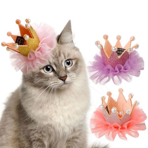 

cute edge princess crown dog cat pet hair clip bruiloft birthday party pgraphy decoration pet necessities poison for kitty puppy