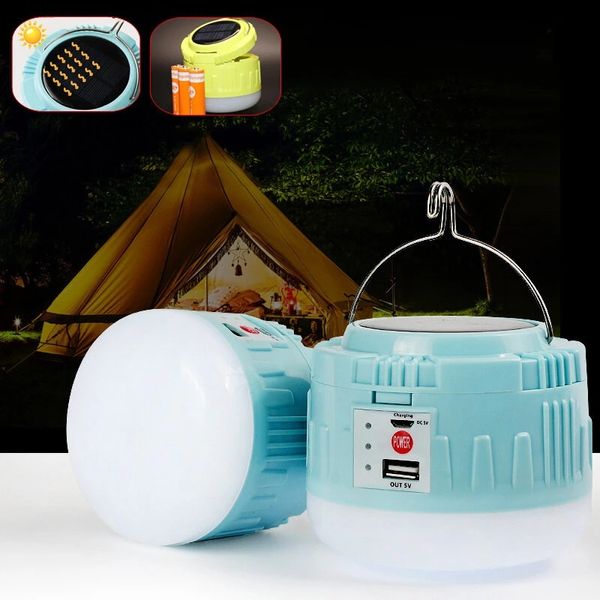 

ipreeÂ® xc50 50w 10000k solar led camping light usb rechargeable 4 modes adjustable hanging tent lamp power bank - green
