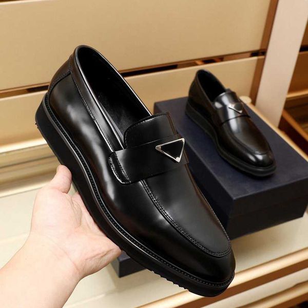 

luxury designer men casual shoes authentic metal trample lazy dress shoe buckle shoes mens [with box] au40, Black