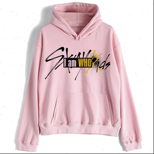 

women sweatshirts stray kids i am who hoodie cool warm long sleeve streetwear hip hop female korean clothes casual hood, Black