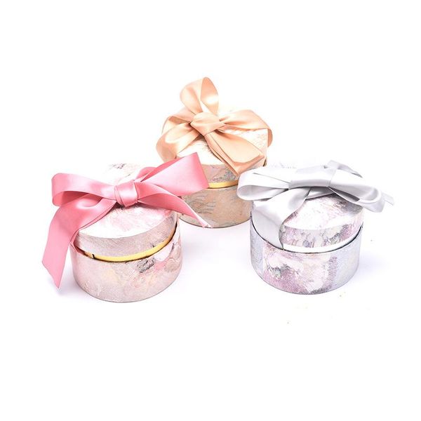 

1pc wedding bride candy box round paper souvenir holder party flannel gift wrap