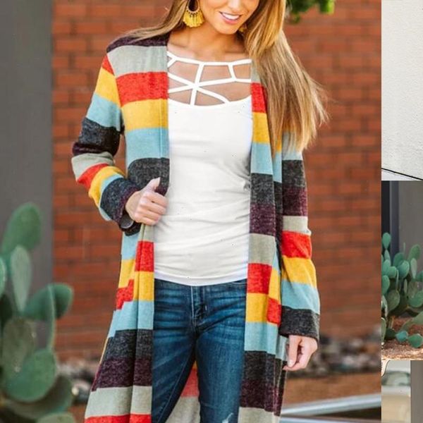 

stripe womens sweater patchwork knit cardigan contrast color single breasted knitting nit coat autumn plus size, White;black
