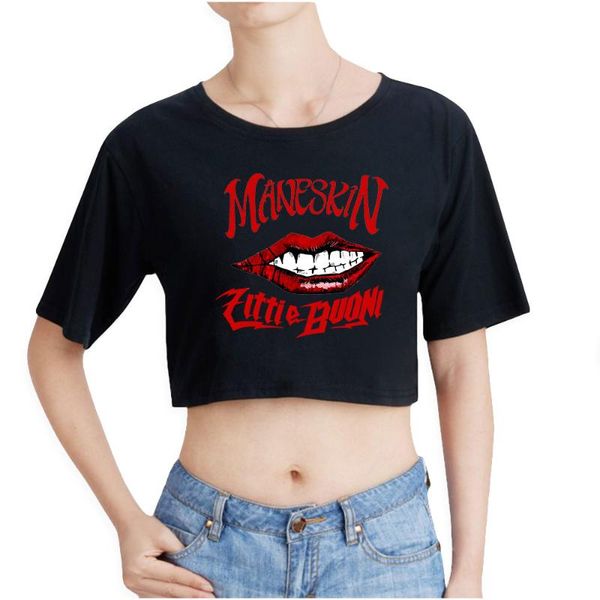 

women's t-shirt maneskin oversize o-neck women funny tshirt, White