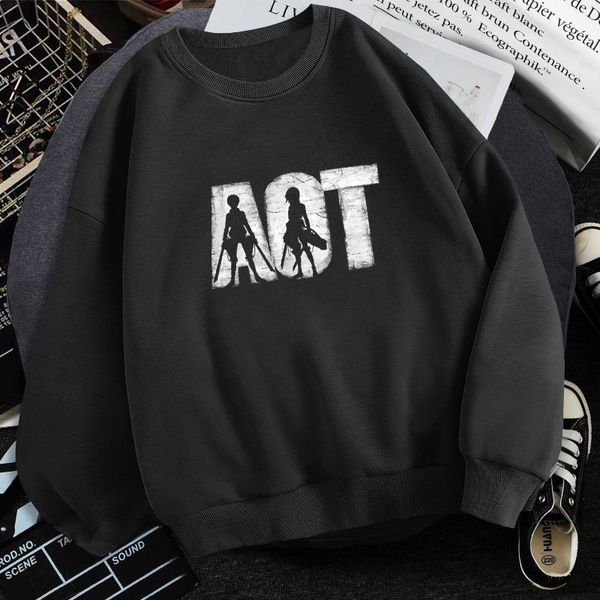 

men's hoodie, attacking titan's street cloth, round neck, casual, autumn and spring, new in 2021, Black
