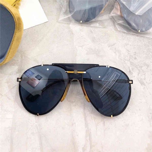 

designer sunglasses new ins fashion trend men's and women's pilot driving gg0740, White;black