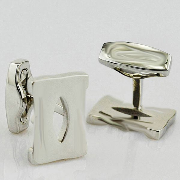 

4 color luxury cufflinks olive shape style shirt cuff-links business jewelry fashion copper cuff links, Silver
