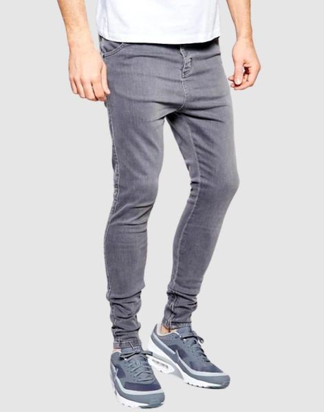 

men's jeans siksilk drop crotch denim for men gray, Blue