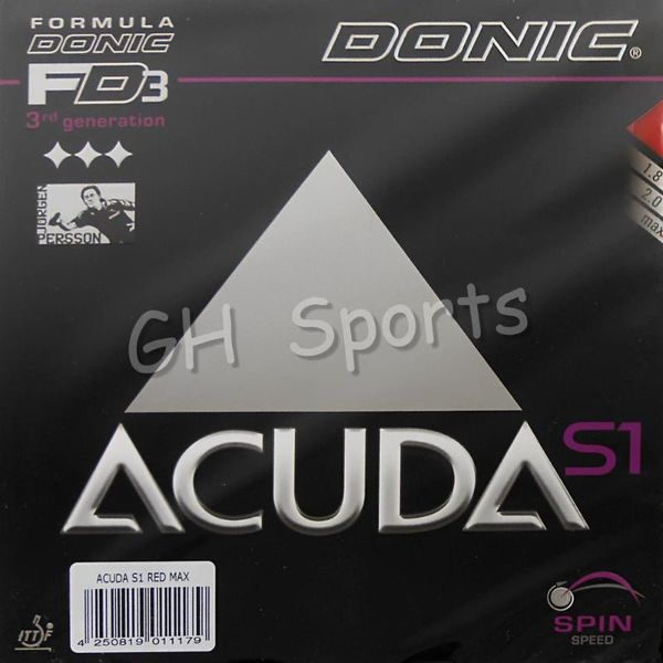 

table tennis raquets donic acuda s1 (s 1, s-1) 12081# pips-in (pingpong) rubber with sponge