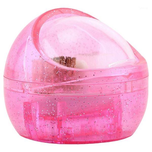 

portable manicure nail art drill bit cleaning brush box tools salon1, Silver