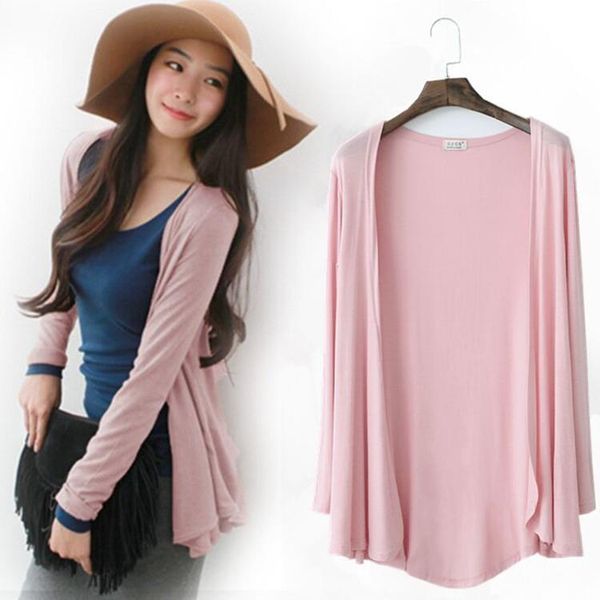 

women's jackets 2021 summer large size sun protection clothing female modal jacket long section thin beach sleeve wild air conditioning, Black;brown