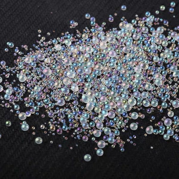 

caviar beads crystal tiny rhinestones for manicure mini glass balls nail decoration diy charms art micro accessories beauty decorations, Silver;gold