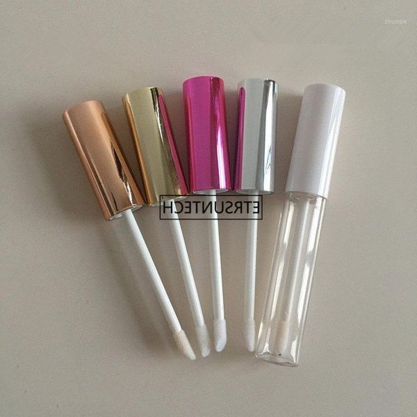 

storage bottles & jars 100pcs 10ml empty lip gloss tube clear lipstick bottle container with lipbrush for travel f3761