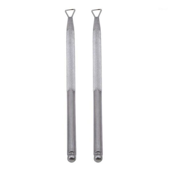 

nail polish removal tool uv gel cleaner pusher triangle stick manicure tools steel tools1, Yellow