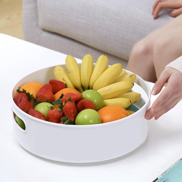 

deep lazy susan turntable storage bin fruit display tray rotating organizer for kitchen pantry cabinet refriger bottles & jars