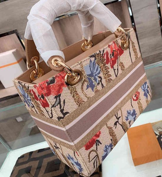 

2021 fashion classic women large xxl colorful flowers bags print embroidery handbags multi color beach shoulder handbag g shopping bag
