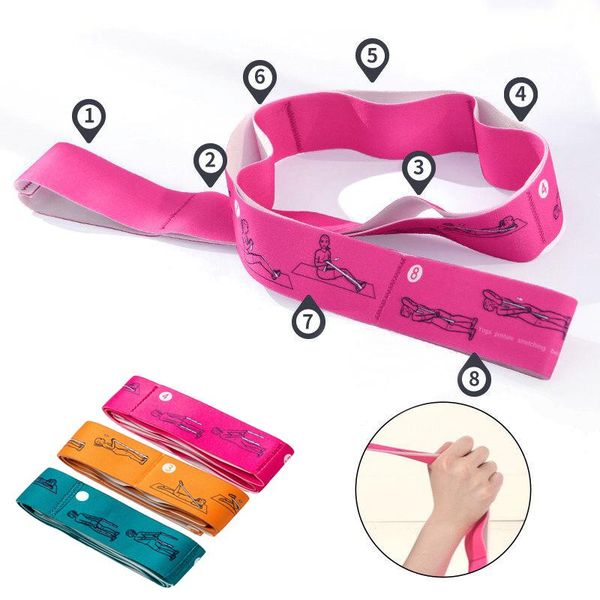 

yoga stretch belt lacing resistance band elastic dance training tension fitness stretching crossfit workout equipment stripes