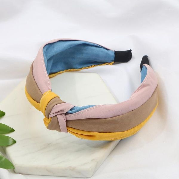 

women bowknot wide hairbands cross knotted head band girls fashion fabric bezel headband solid hair hoop lady accessories1