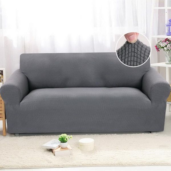 

chair covers spandex modern sofa cover elastic solid color polyester corner couch slipcover seat protector for living room 1/2/3 seater