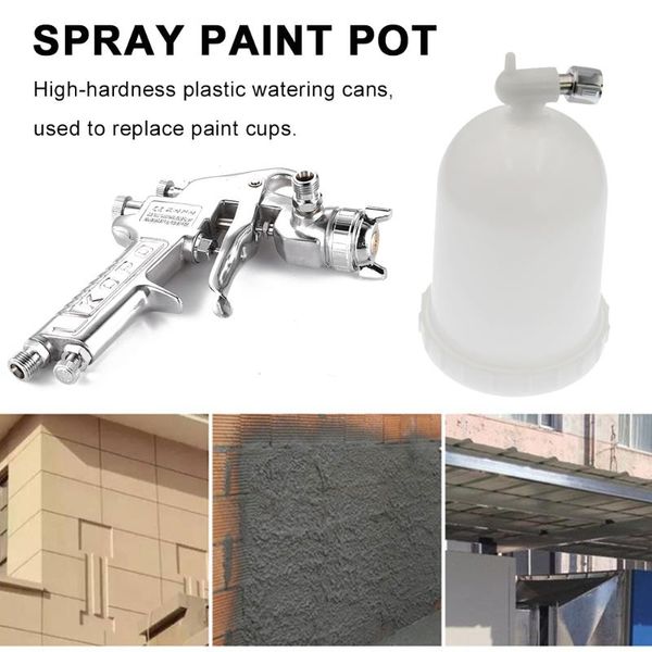 

400ml nozzle spray gun air gravity replacement feed paint pot spary sprinkling can professional guns