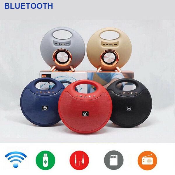 Tragbare Lautsprecher H19 Drahtloser Bluetooth-Lautsprecher Stereo-Subwoofer TF USB AUX FM Boombox