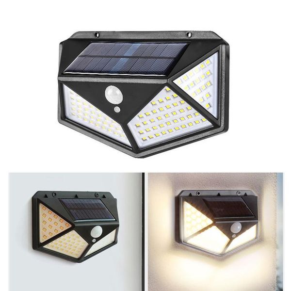 

outdoor wall lamps leadly led solar light lamp 100 bulb motion sensor lampara lighting 3 mode garden decoration lights