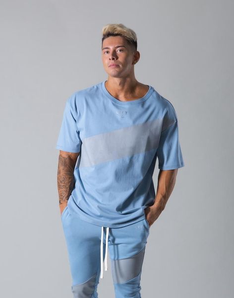 

men's t-shirts 2021 running short sleeve t shirt men fitness slim fit sports strips t-shirt fashion tees summer knitted gym clothing, White;black