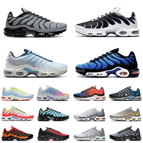 

tn plus men women running shoes hyper blue white pink crater triple black voltage purple mens trainers outdoor sneakers