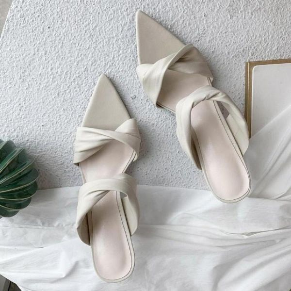 

summer women's high heel thin heeled slippers open toe fashion outer wear, Black