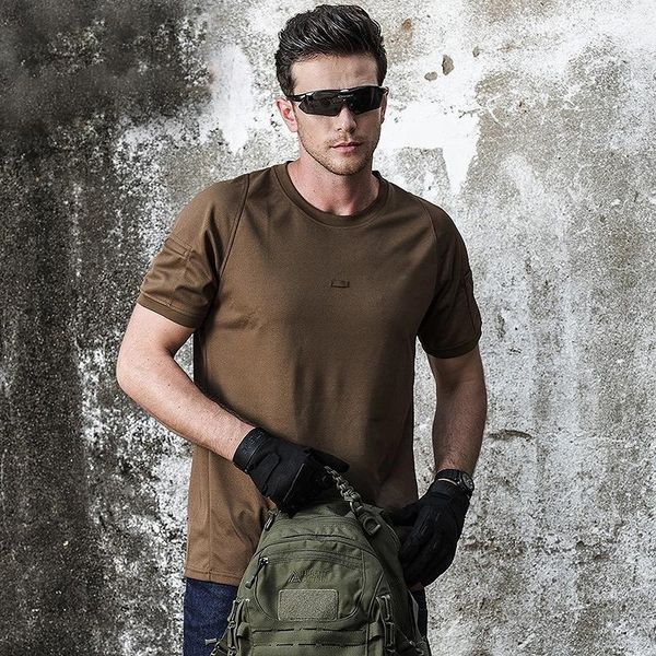 

men's t-shirts 2021 military t shirt men sportswear workout gym fitness tee quick dry male tshirt casual army tactical clothing, White;black