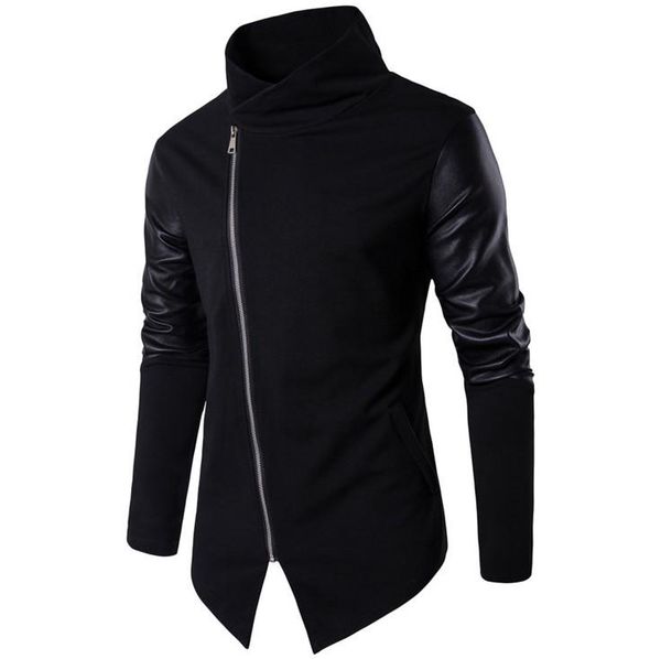 

men's sweaters europe/us size men sweatercoat autumn slim spliced knitting sweater clothing europe and america fashion knitted coat, White;black