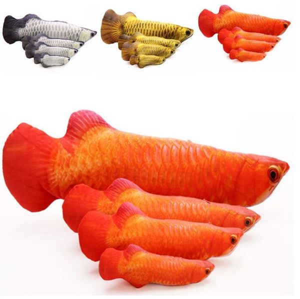 

cat toys toy soft plush 3d fish shape interactive gifts chewing playing stuffed pillow doll simulation for pet