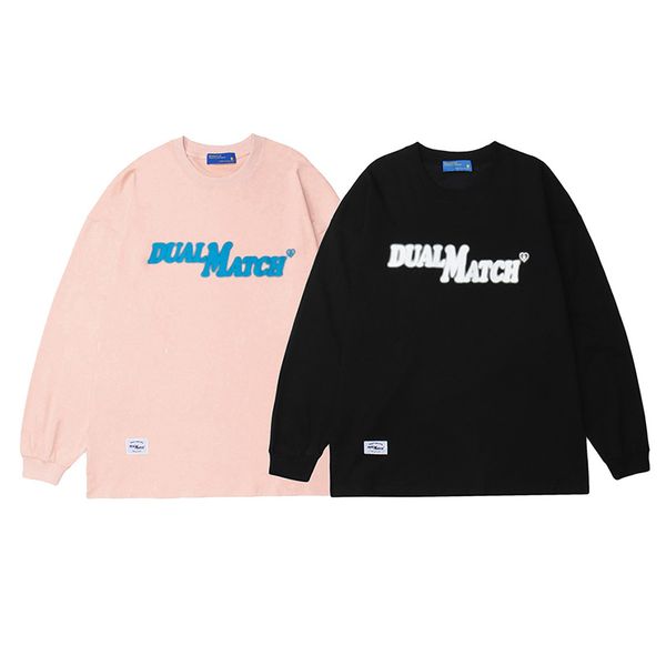 

sweatshirts designer fashion spring autumn misty letter printing long-sleeved t shirt men and women brand loose couple sports top, Black