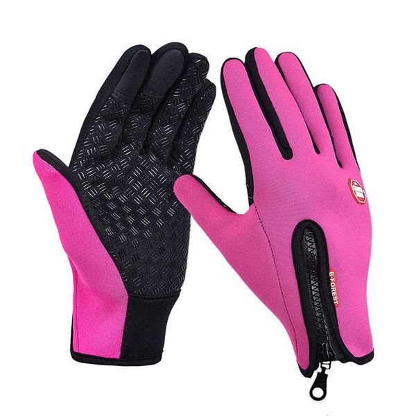 

cycling gloves winter women men touch screen windproof thermal warm for outdoor skiing leisure snowboarding motorcycle camping, Black