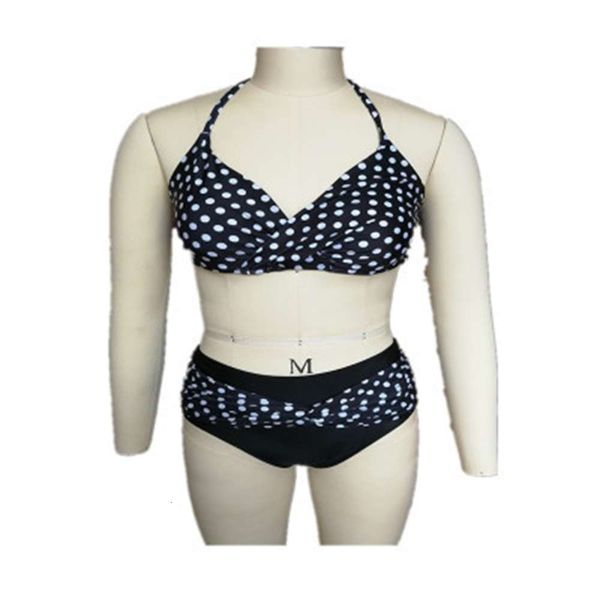 

swimsuit women's large black and white dot cross women, White;black