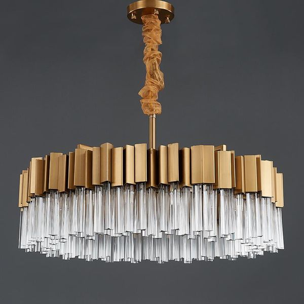 

pendant lamps postmodern minimalist creative light luxury crystal glass chandelier personality living room dining bedroom lamp