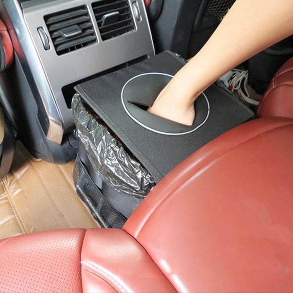 

car organizer multi-functional waterproof folding bag trash can box supplies under back storage u0r0