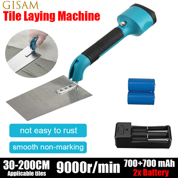 

power tool sets electric leveling machine automatic 9000r/min plasterer ceramic tile vibration stainless with 2 battery