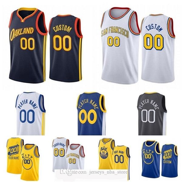 

custom men youth golden city state team stephen 30 curry 22 wiggins 11 thompson 33 wiseman 12 oubre any name and number city jersey, Black