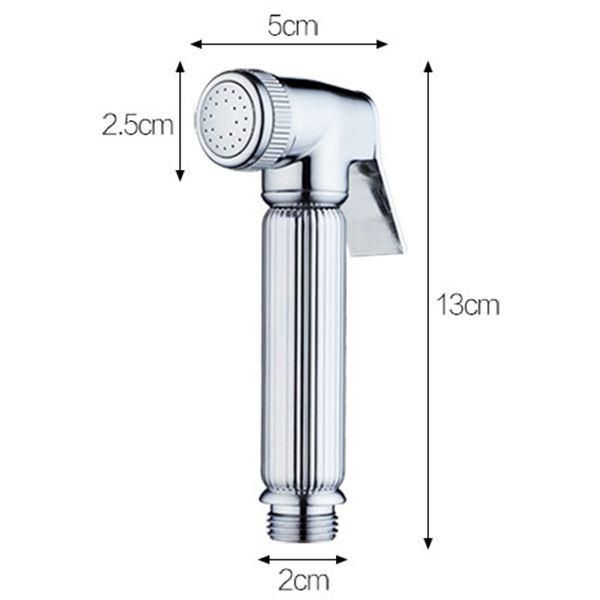 

bathroom shower heads bidet sprayer douche handheld toilet cleaning head with on/off lever chrome tone copper 13*2*2.5*5cm
