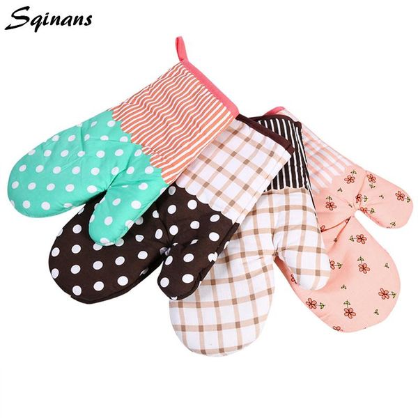 

oven mitts sqinans thickened insulated kitchen gloves cotton pot holders heat resistant baking 1pc outdoor bbq glove