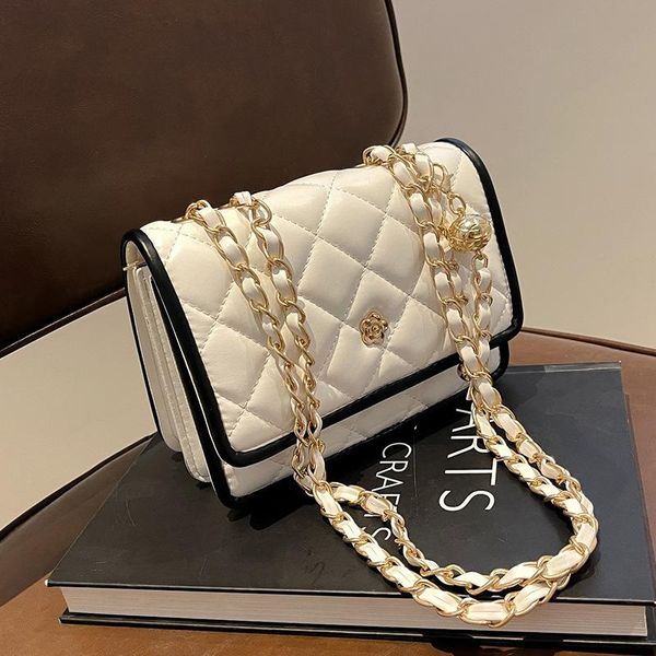 

evening bags fashion design diamonds thread small crossbody bag for women 2021 trend handbag and purse female luxury chain shoulder