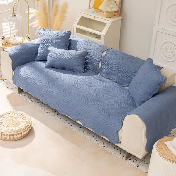 

chair covers decorative leaves pattern sofa cover quilted plaid on the armchair towel cushion corner for living room