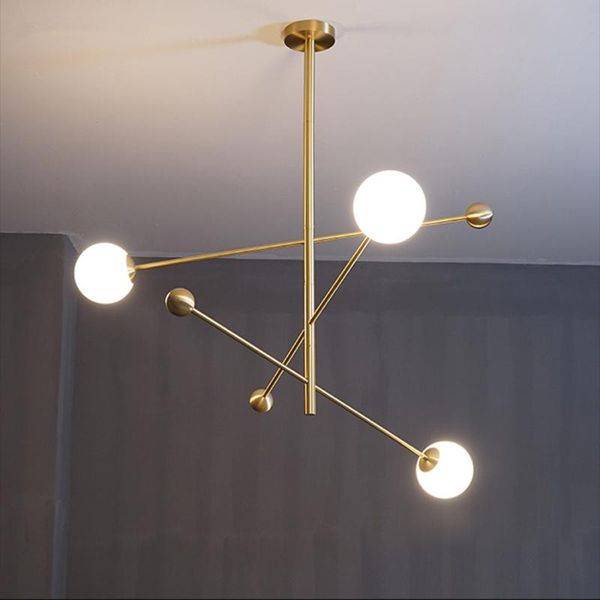 

chandeliers indoor deco chandelier iron art glass ball ceiling mounted lights living room dining kitchen led lamp
